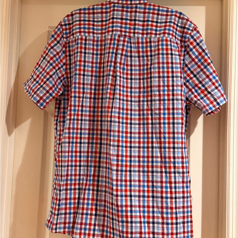 Saddlebred men’s button up short sleeved shirt size large EUC - Picture 4 of 4